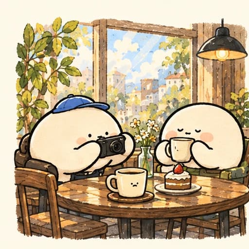 카페에서 한 시간, 나의 쉬는 방식 소개 그림
