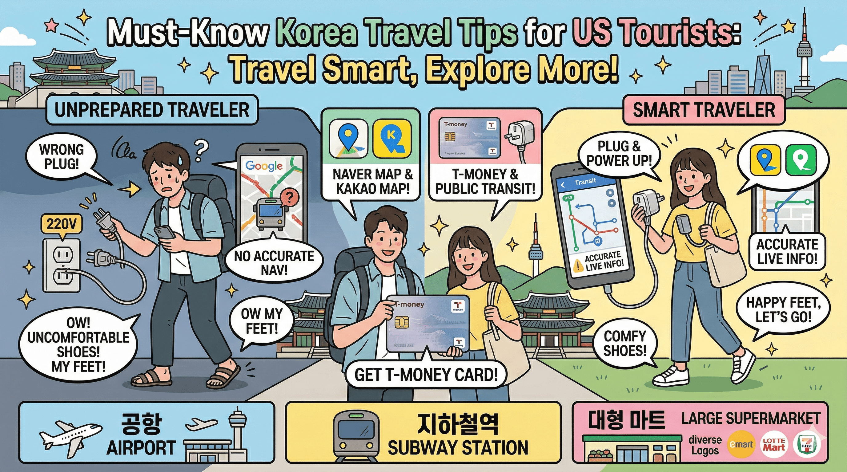 미국인 관광객 필독! 한국 여행 스마트하게 즐기는 꿀팁!